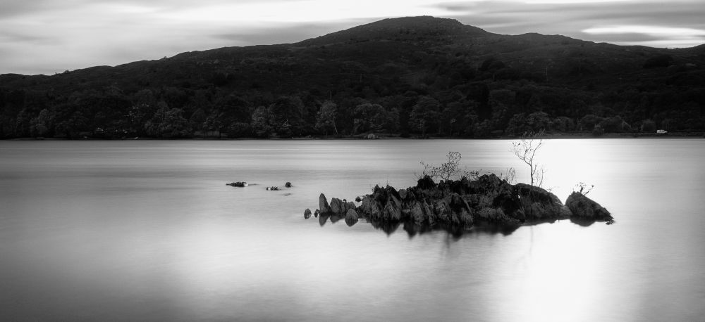 Coniston Water dusk wide angle